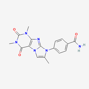 4-(1,3,7-trimethyl-2,4-dioxo-1,2,3,4-tetrahydro-8H-imidazo[2,1-f]purin-8-yl)benzamide