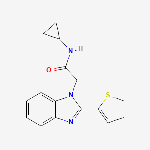 N-cyclopropyl-2-[2-(2-thienyl)-1H-benzimidazol-1-yl]acetamide