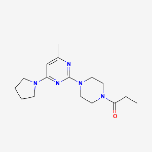 4-methyl-2-(4-propionyl-1-piperazinyl)-6-(1-pyrrolidinyl)pyrimidine