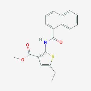 molecular formula C19H17NO3S B445353 Methyl 5-ethyl-2-(1-naphthoylamino)thiophene-3-carboxylate 