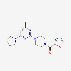 2-[4-(2-furoyl)-1-piperazinyl]-4-methyl-6-(1-pyrrolidinyl)pyrimidine