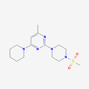 molecular formula C15H25N5O2S B4453553 4-methyl-2-[4-(methylsulfonyl)-1-piperazinyl]-6-(1-piperidinyl)pyrimidine 