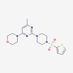 molecular formula C17H23N5O3S2 B4453571 4-{6-methyl-2-[4-(2-thienylsulfonyl)-1-piperazinyl]-4-pyrimidinyl}morpholine 