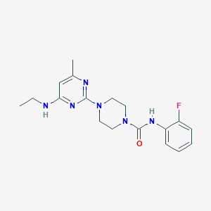 4-[4-(ethylamino)-6-methyl-2-pyrimidinyl]-N-(2-fluorophenyl)-1-piperazinecarboxamide