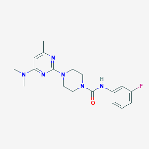 4-[4-(dimethylamino)-6-methyl-2-pyrimidinyl]-N-(3-fluorophenyl)-1-piperazinecarboxamide