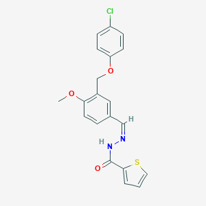 N'-{3-[(4-chlorophenoxy)methyl]-4-methoxybenzylidene}-2-thiophenecarbohydrazide