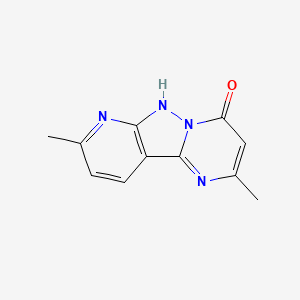 molecular formula C11H10N4O B4453591 2,8-dimethylpyrido[2',3':3,4]pyrazolo[1,5-a]pyrimidin-4-ol 