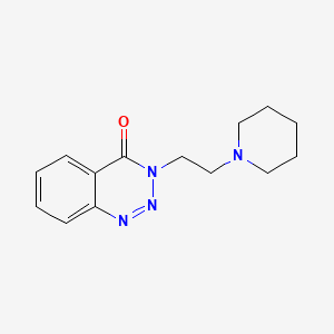 molecular formula C14H18N4O B4453602 3-[2-(1-piperidinyl)ethyl]-1,2,3-benzotriazin-4(3H)-one 