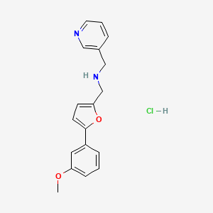 N-[[5-(3-methoxyphenyl)furan-2-yl]methyl]-1-pyridin-3-ylmethanamine;hydrochloride