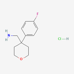 {[4-(4-fluorophenyl)tetrahydro-2H-pyran-4-yl]methyl}amine hydrochloride