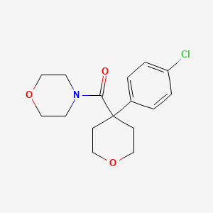 molecular formula C16H20ClNO3 B4453661 4-{[4-(4-chlorophenyl)tetrahydro-2H-pyran-4-yl]carbonyl}morpholine 