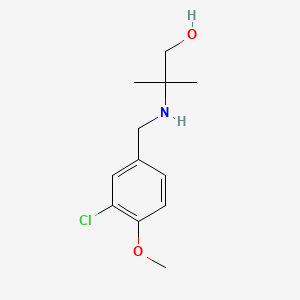 molecular formula C12H18ClNO2 B4453677 2-[(3-chloro-4-methoxybenzyl)amino]-2-methyl-1-propanol 