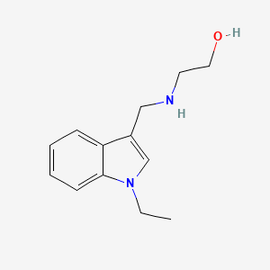 molecular formula C13H18N2O B4453696 2-{[(1-ethyl-1H-indol-3-yl)methyl]amino}ethanol 