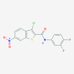molecular formula C15H7ClF2N2O3S B445370 3-chloro-N-(3,4-difluorophenyl)-6-nitro-1-benzothiophene-2-carboxamide 