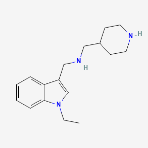 molecular formula C17H25N3 B4453741 1-(1-ethyl-1H-indol-3-yl)-N-(4-piperidinylmethyl)methanamine 