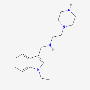 N-[(1-ethyl-1H-indol-3-yl)methyl]-2-(1-piperazinyl)ethanamine