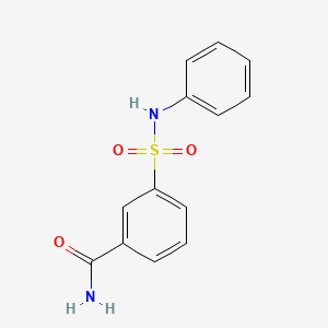 molecular formula C13H12N2O3S B4453760 3-(anilinosulfonyl)benzamide 