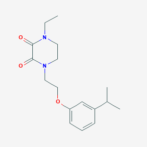 molecular formula C17H24N2O3 B4453846 1-ethyl-4-[2-(3-isopropylphenoxy)ethyl]-2,3-piperazinedione 