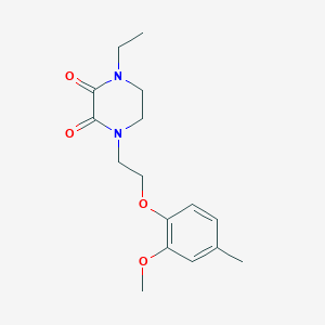 1-ethyl-4-[2-(2-methoxy-4-methylphenoxy)ethyl]-2,3-piperazinedione