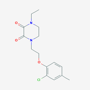 molecular formula C15H19ClN2O3 B4453857 1-[2-(2-chloro-4-methylphenoxy)ethyl]-4-ethyl-2,3-piperazinedione 