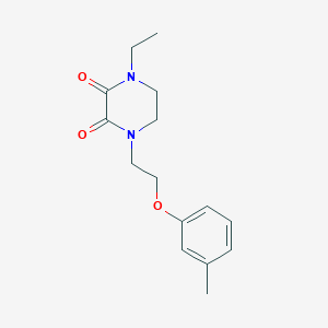 1-ethyl-4-[2-(3-methylphenoxy)ethyl]-2,3-piperazinedione