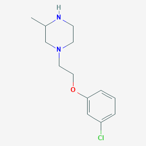 molecular formula C13H19ClN2O B4453893 1-[2-(3-chlorophenoxy)ethyl]-3-methylpiperazine 