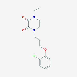 molecular formula C15H19ClN2O3 B4453898 1-[3-(2-chlorophenoxy)propyl]-4-ethyl-2,3-piperazinedione 