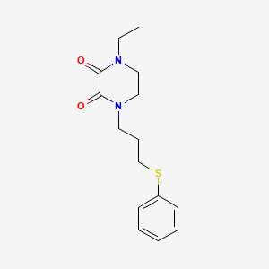 molecular formula C15H20N2O2S B4453910 1-ethyl-4-[3-(phenylthio)propyl]-2,3-piperazinedione 