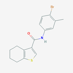 molecular formula C16H16BrNOS B445393 N-(4-bromo-3-methylphenyl)-4,5,6,7-tetrahydro-1-benzothiophene-3-carboxamide 
