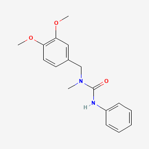 molecular formula C17H20N2O3 B4453936 N-(3,4-dimethoxybenzyl)-N-methyl-N'-phenylurea 