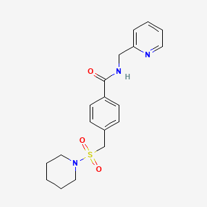 4-[(1-piperidinylsulfonyl)methyl]-N-(2-pyridinylmethyl)benzamide