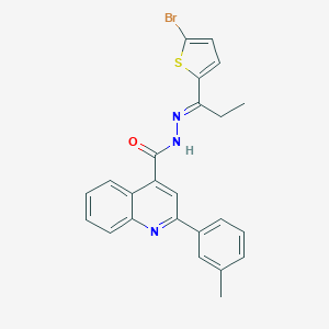 molecular formula C24H20BrN3OS B445399 N'-[1-(5-bromo-2-thienyl)propylidene]-2-(3-methylphenyl)-4-quinolinecarbohydrazide 