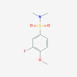 molecular formula C9H12FNO3S B4454013 3-fluoro-4-methoxy-N,N-dimethylbenzenesulfonamide 