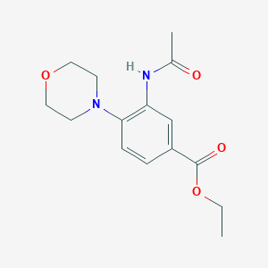 molecular formula C15H20N2O4 B4454024 ethyl 3-(acetylamino)-4-(4-morpholinyl)benzoate 