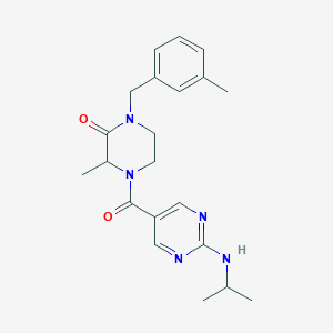 4-{[2-(isopropylamino)pyrimidin-5-yl]carbonyl}-3-methyl-1-(3-methylbenzyl)piperazin-2-one