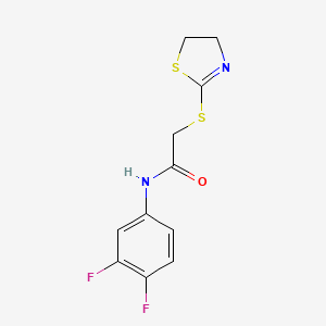 N-(3,4-difluorophenyl)-2-(4,5-dihydro-1,3-thiazol-2-ylthio)acetamide