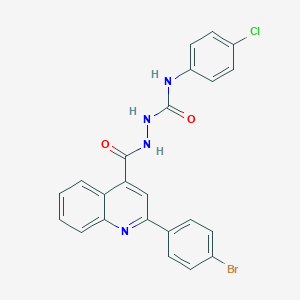 molecular formula C23H16BrClN4O2 B445407 2-{[2-(4-bromophenyl)quinolin-4-yl]carbonyl}-N-(4-chlorophenyl)hydrazinecarboxamide 