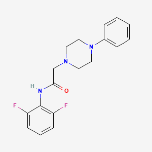 molecular formula C18H19F2N3O B4454073 N-(2,6-difluorophenyl)-2-(4-phenyl-1-piperazinyl)acetamide 