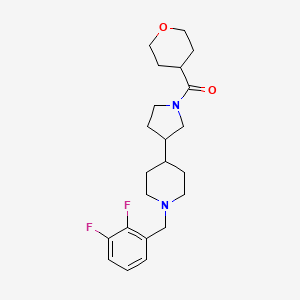 1-(2,3-difluorobenzyl)-4-[1-(tetrahydro-2H-pyran-4-ylcarbonyl)-3-pyrrolidinyl]piperidine