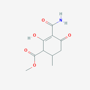 molecular formula C10H13NO5 B4454091 methyl 3-(aminocarbonyl)-4-hydroxy-6-methyl-2-oxo-3-cyclohexene-1-carboxylate 