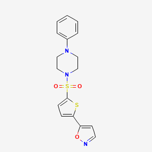 1-{[5-(5-isoxazolyl)-2-thienyl]sulfonyl}-4-phenylpiperazine