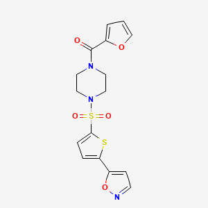 1-(2-furoyl)-4-{[5-(5-isoxazolyl)-2-thienyl]sulfonyl}piperazine