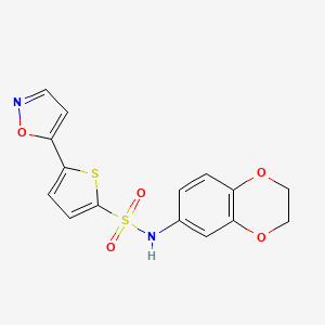 N-(2,3-dihydro-1,4-benzodioxin-6-yl)-5-(5-isoxazolyl)-2-thiophenesulfonamide