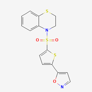 4-{[5-(5-isoxazolyl)-2-thienyl]sulfonyl}-3,4-dihydro-2H-1,4-benzothiazine