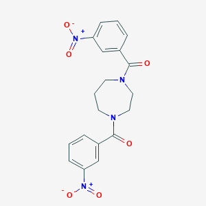 molecular formula C19H18N4O6 B445416 1,4-Bis{3-nitrobenzoyl}-1,4-diazepane 