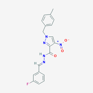 N'-(3-fluorobenzylidene)-4-nitro-1-(4-methylbenzyl)-1H-pyrazole-3-carbohydrazide