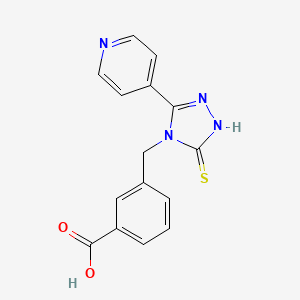 3-{[3-mercapto-5-(4-pyridinyl)-4H-1,2,4-triazol-4-yl]methyl}benzoic acid