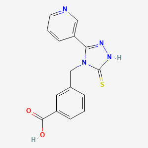 3-{[3-mercapto-5-(3-pyridinyl)-4H-1,2,4-triazol-4-yl]methyl}benzoic acid