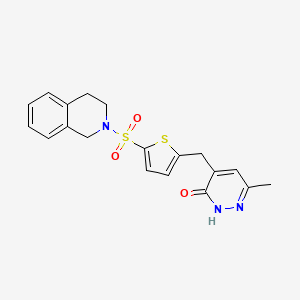 4-{[5-(3,4-dihydro-2(1H)-isoquinolinylsulfonyl)-2-thienyl]methyl}-6-methyl-3(2H)-pyridazinone