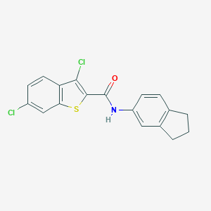 molecular formula C18H13Cl2NOS B445427 3,6-dichloro-N-(2,3-dihydro-1H-inden-5-yl)-1-benzothiophene-2-carboxamide 
